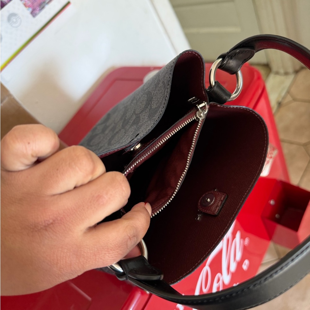 Coach Black Signature Bucket Bag - Picture 10 of 12